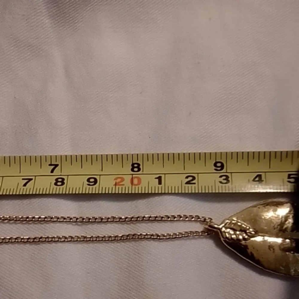 Lot of Three Necklace Gold Filled 925 Vermeil Leaf Gold Tone Overlay - Picture 4 of 8